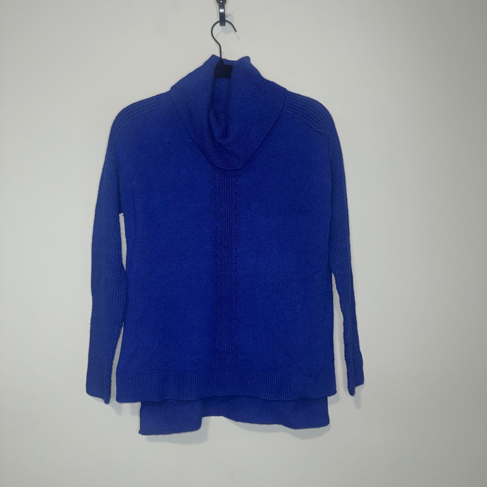 Banana Republic Petite XS Royal Blue Cowl Neck Knit‎ Sweater Tunic